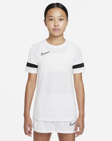 Nike Dri-FIT Academy Kids Short-Sleeve Soccer Top Za Djevojčice Majice Bijele Crne | HR-51486CSVG