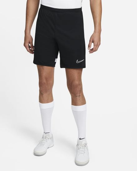 Nike Dri-FIT Academy Knit Soccer Muške Kratke Hlače Crne Bijele | HR-49081VEQU