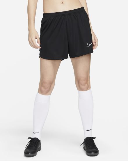 Nike Dri-FIT Academy Knit Soccer Ženske Kratke Hlače Crne Bijele | HR-21659FELM