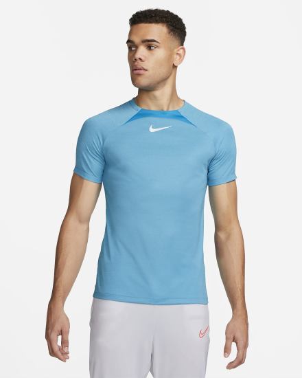 Nike Dri-FIT Academy Short-Sleeve Soccer Top Muške Majice Plave Bijele | HR-42879DLNO