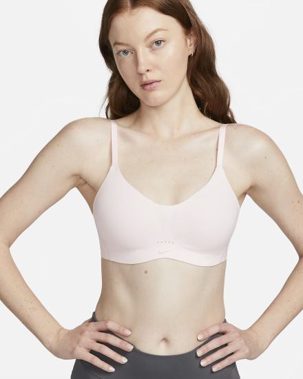 Nike Dri-FIT Alate Minimalist Light-Support Podstavljena Ženske Sportski Grudnjak Sive Ljubičaste Roze | HR-90416QZEL