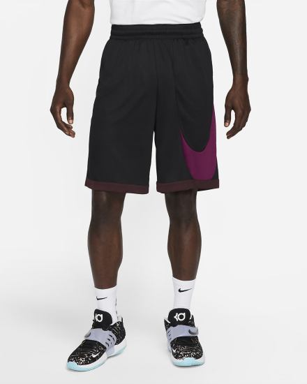 Nike Dri-FIT Basketball Muške Kratke Hlače Crne Bordo | HR-14830ZNPR