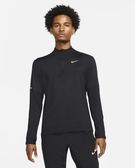 Nike Dri-FIT Element 1/4-Zip Muške Topovi Za Trčanje Crne | HR-63851VMRJ