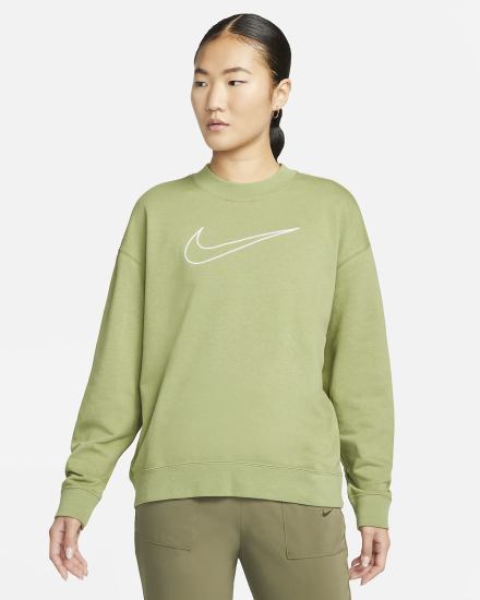 Nike Dri-FIT Get Fit Graficke Crewneck Ženske Dukserice Bijele | HR-07486ISEX