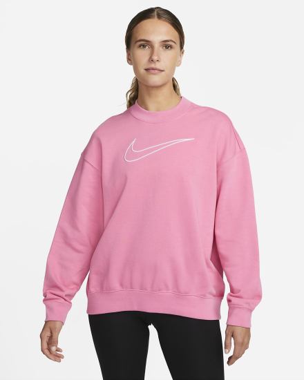 Nike Dri-FIT Get Fit Graficke Crewneck Ženske Dukserice Bijele | HR-26897ETSZ