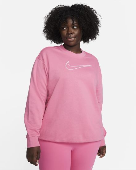 Nike Dri-FIT Get Fit Graficke Crewneck Ženske Dukserice Bijele | HR-50371BYMU