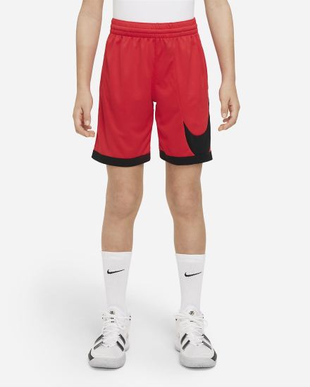 Nike Dri-FIT Kids Basketball Za Dječake Kratke Hlače Crvene Crne | HR-18694ZQPB