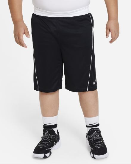 Nike Dri-FIT Kids Basketball Za Dječake Kratke Hlače Crne Bijele | HR-92375GLTK