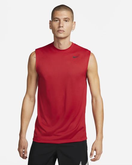 Nike Dri-FIT Legend Sleeveless Fitness Muške Majice Crvene Crne | HR-79328AXFH