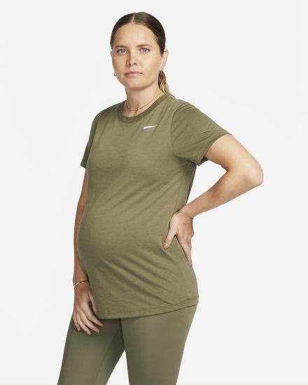 Nike Dri-FIT (M) (Maternity) Ženske Majice Maslinasto Zelene | HR-46038XLDS