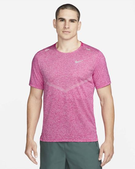 Nike Dri-FIT Rise 365 Short-Sleeve Muške Majice Roze | HR-73405ZJSY