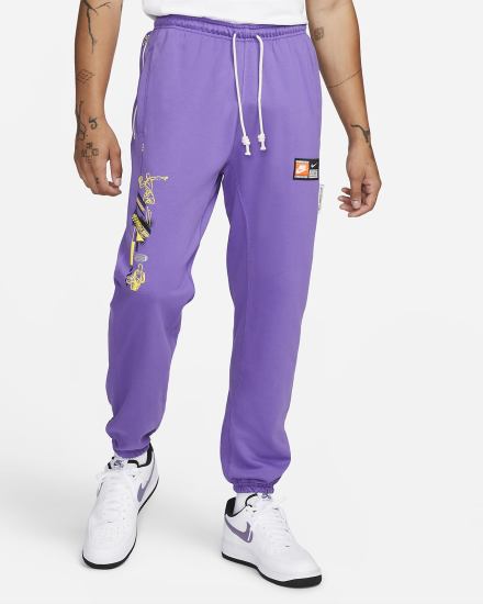 Nike Dri-FIT Standard Issue Basketball Muške Hlače Ljubičaste | HR-26893VPBE