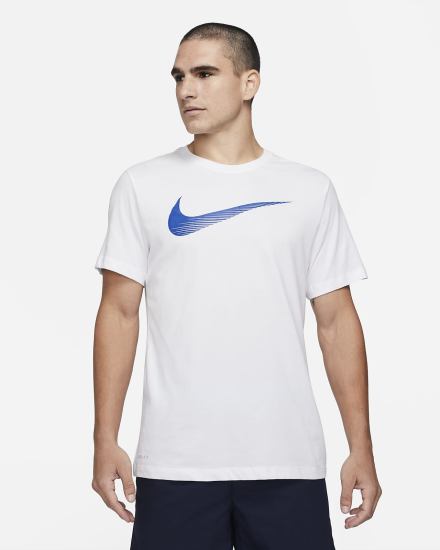 Nike Dri-FIT Swoosh Training Muške Majice Bijele | HR-07528OZEW