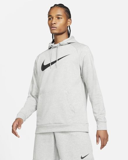 Nike Dri-FIT Training Muške Majica S Kapuljačom Tamno Sive Crne | HR-91384LNDM