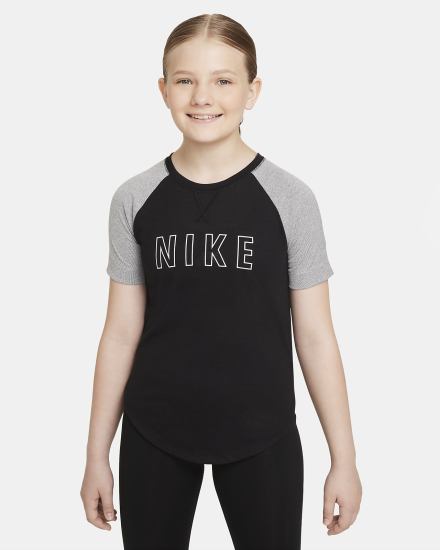 Nike Dri-FIT Trophy Kids Short-Sleeve Training Top Za Djevojčice Majice Crne Bijele | HR-27108NJMC