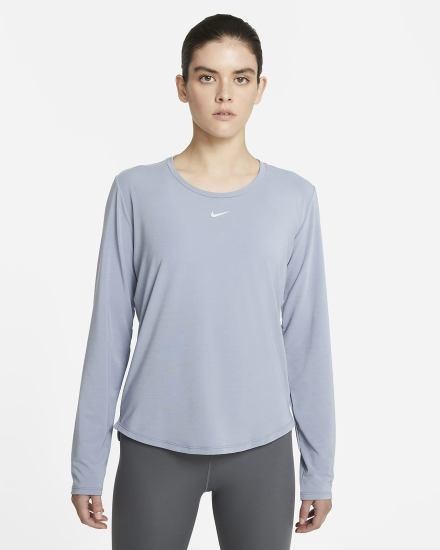 Nike Dri-FIT UV One Luxe Standard Fit Long-Sleeve Top Ženske Košulje Plave | HR-25098VUIX