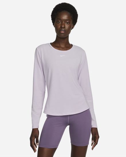 Nike Dri-FIT UV One Luxe Standard Fit Long-Sleeve Top Ženske Košulje Ljubičaste | HR-36019DJSH