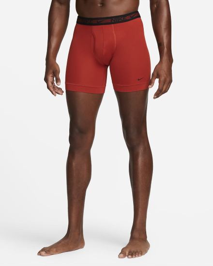 Nike Dri-FIT Ultra-Stretch Micro Boxer Briefs (3-Pack) Muške Donje Rublje Crvene | HR-62731BALD