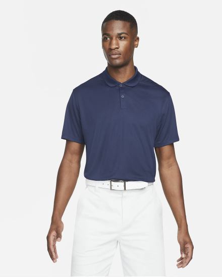 Nike Dri-FIT Victory Golf Muške Polo Majice Tamnoplave Bijele | HR-16394HMIQ