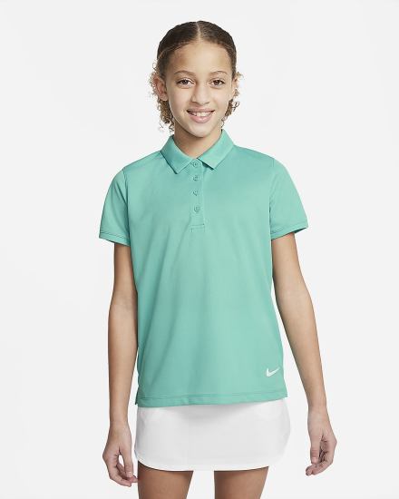 Nike Dri-FIT Victory Kids Golf Za Djevojčice Polo Majice Tirkizne Bijele | HR-25608QXHP