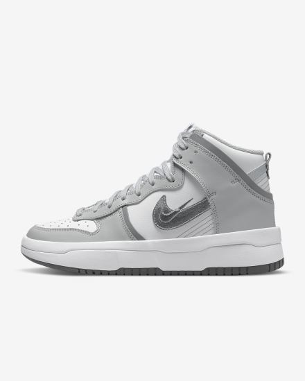 Nike Dunk High Up Ženske Tenisiće Bijele Svijetlo Sive Srebrne | HR-35782HVXT