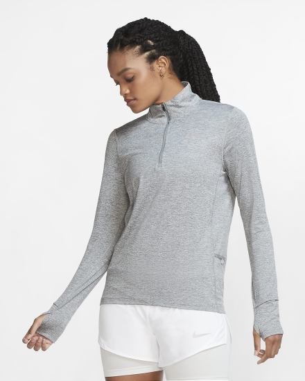 Nike Element 1/2-Zip (Plus Size) Ženske Topovi Za Trčanje Sive Svijetlo Sive | HR-46719NSJR