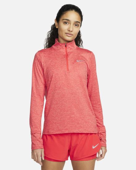 Nike Element 1/2-Zip (Plus Size) Ženske Topovi Za Trčanje Svijetlo Crvene | HR-67983HXSY