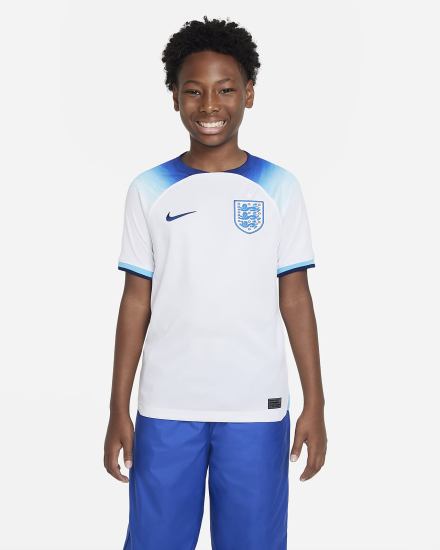 Nike England 2022/23 Stadium Home Kids Dri-FIT Soccer Za Dječake Dres Bijele Plave | HR-89017WRJY