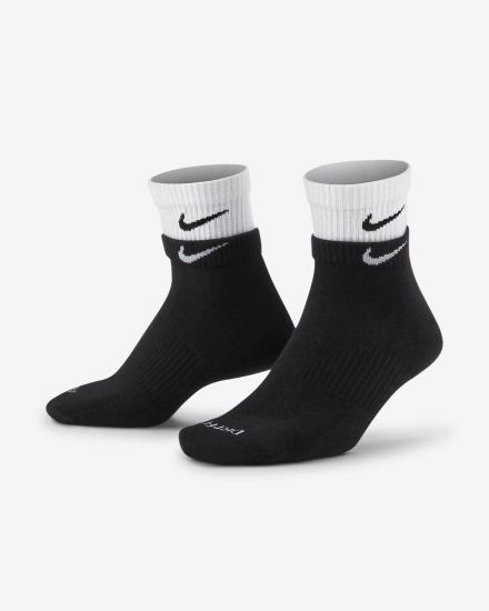 Nike Everyday Plus Cushioned Training Ankle Muške Čarape Crne Bijele | HR-64312LCNJ