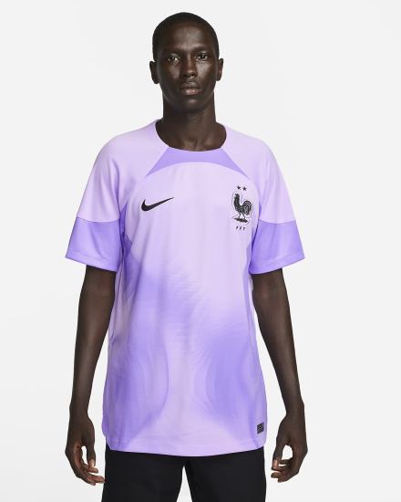 Nike FFF 2022/23 Stadium Goalkeeper Dri-FIT Short-Sleeve Soccer Muške Dres Ljubičaste Crne | HR-84201VMWE