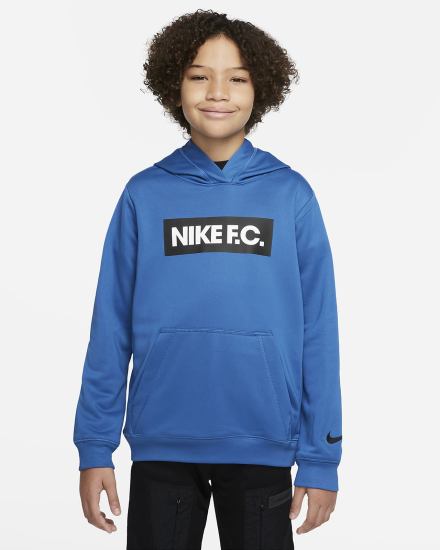 Nike F.C. Kids Soccer Za Djevojčice Majica S Kapuljačom Tamno Plave Bijele Crne | HR-49720LZGN