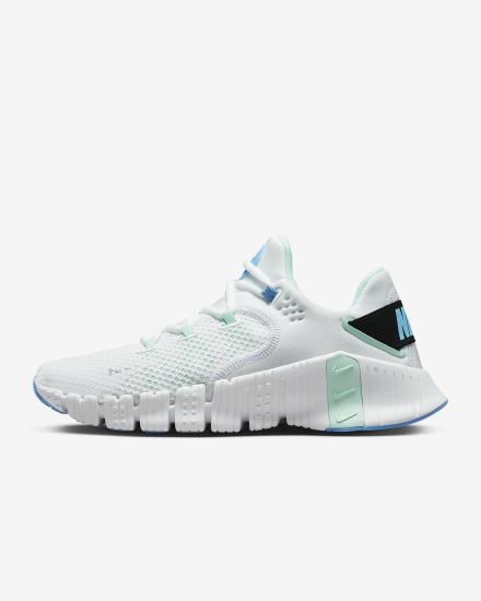 Nike Free Metcon 4 Ženske Cipele Za Trening Bijele Menta Plave Metalne Srebrne | HR-02684NCLY