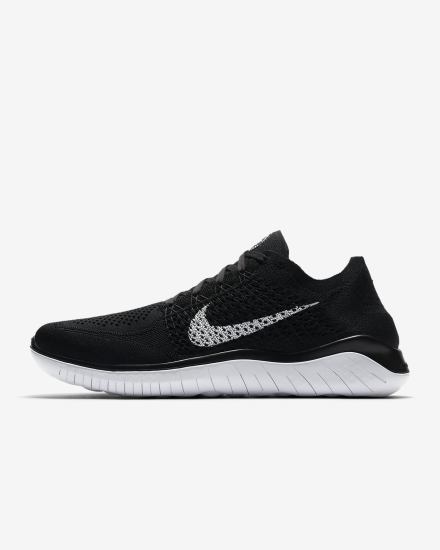 Nike Free RN Flyknit 2018 Muške Tenisiće Crne Bijele | HR-81560HZLP