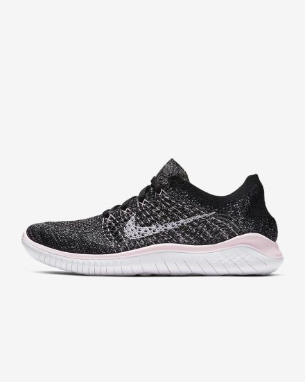 Nike Free RN Flyknit 2018 Ženske Tenisiće Crne Roze Bijele | HR-12746GIKY