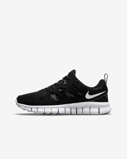 Nike Free Run 2 Kids Za Dječake Tenisiće Crne Tamno Sive Bijele | HR-27138FRXN