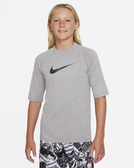 Nike Heather Kids Half Sleeve Hydroguard Za Dječake Majice Sive | HR-41285FQBW