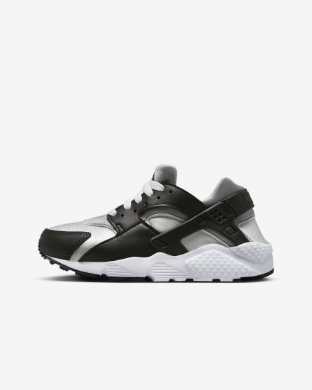 Nike Huarache Run Kids Za Djevojčice Tenisiće Crne Sive Bijele | HR-76435XHBY