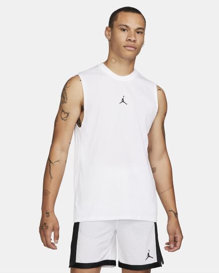 Nike Jordan Dri-FIT Sport Sleeveless Top Muške Majica Bez Rukava Bijele Crne | HR-98645QXOS