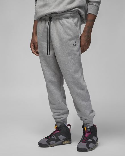 Nike Jordan Essential Fleece Muške Hlače Tamno Sive Crne Bijele | HR-51260PKUO