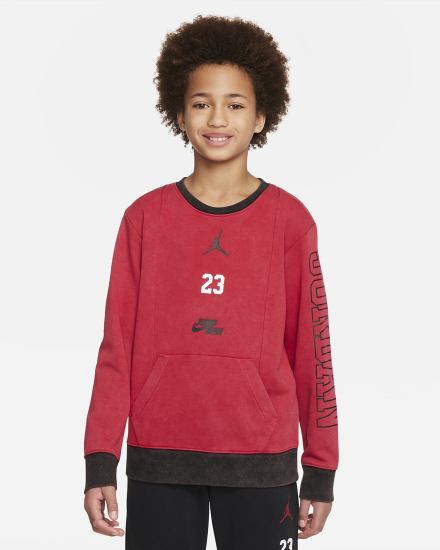 Nike Jordan Jumpman Kids Crew Za Dječake Dukserice Crvene | HR-83261WTXG