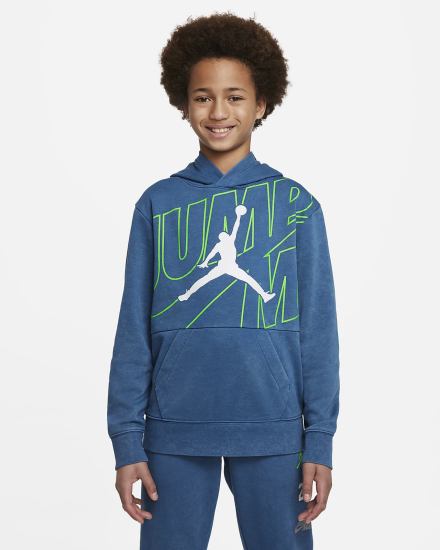 Nike Jordan Jumpman Kids Za Dječake Majica S Kapuljačom Tamno Plave | HR-08634HUEV