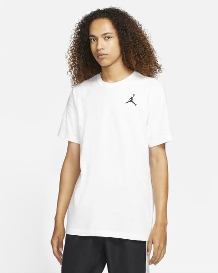 Nike Jordan Jumpman Short-Sleeve Muške Majice Bijele Crne | HR-51893UGIQ