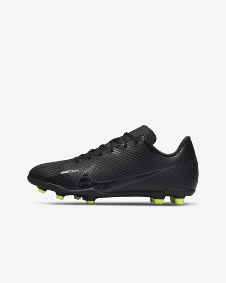 Nike Jr. Mercurial Vapor 15 Club FG/MG Kids Multi-Ground Za Djevojčice Nogometne Kocke Crne Bijele Tamno Sive | HR-42918XRDJ