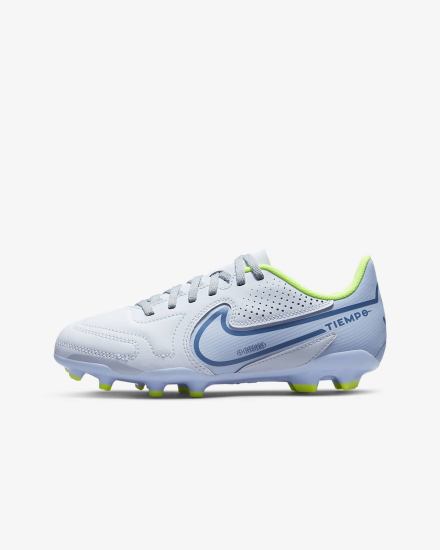 Nike Jr. Tiempo Legend 9 Club MG Kids Multi-Ground Za Djevojčice Nogometne Kocke Sive Svijetlo Plave Tamno Plave | HR-83762FLVC