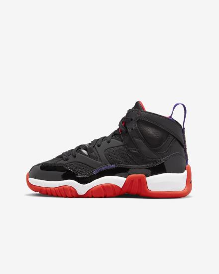 Nike Jumpman Two Trey Kids Za Djevojčice Tenisiće Crne Bijele Crvene | HR-87320INCU