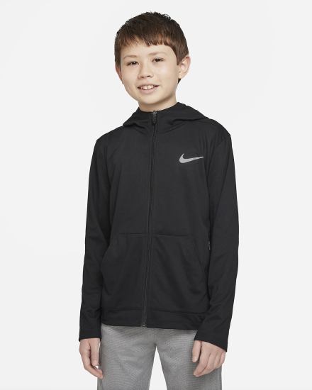 Nike Kids Full-Zip Training Za Dječake Majica S Kapuljačom Crne | HR-96453PNID