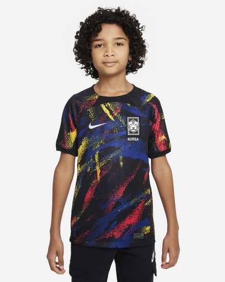 Nike Korea 2022 Stadium Away Kids Dri-FIT Soccer Za Dječake Dres Crne Bijele | HR-40716NRTE