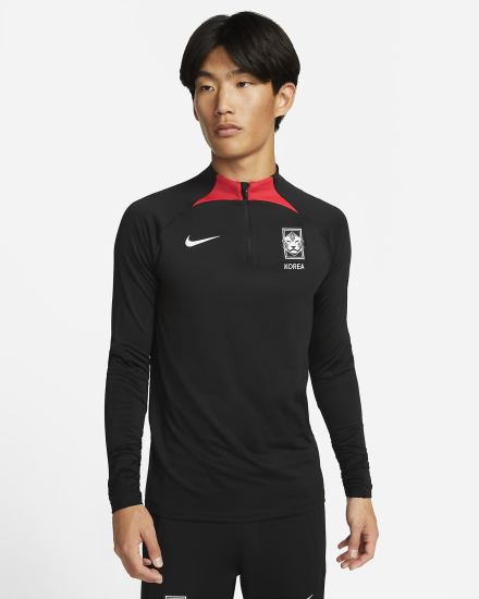 Nike Korea Strike Dri-FIT Long-Sleeve Soccer Drill Top Muške Košulje Crne Crvene Bijele | HR-06812VKIQ