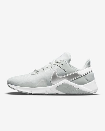 Nike Legend Essential 2 Ženske Cipele Za Trening Bijele Sive Metalne Srebrne | HR-43760YHGS