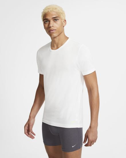 Nike Luxe Cotton Modal Slim Fit Crew-Neck Undershirt (2-Pack) Muške Majice Bijele | HR-34017NAFU